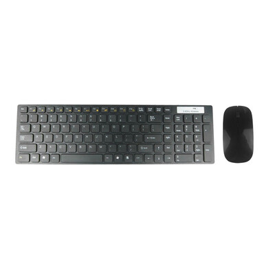 

Multimedia 2.4G Wireless Keyboard With Optical Mouse USB Dongle Combo Set Black
