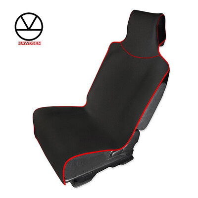

KAWOSEN Car Seat Cover&Protector with Universal Fit for Cars Trucks&SUVs Waterproof Protection Black with Red Trim 1PC