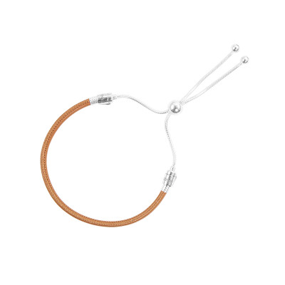 

PANDORA Pandora Gold Brown Leather Hand Strap Chain 597225CGT-2