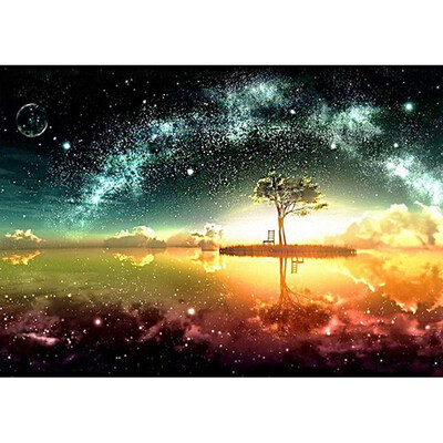 

UpperX 5D Starry Sky Diamond Painting diy Cross stitch Living room bedroom wall painting home decor