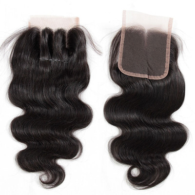 

Malaysian Virgin Hair Lace Closure Body Wave Size 4x4inch FreeMiddle3 Part Malaysian Remy Human Hair Swiss Closure Natural Color