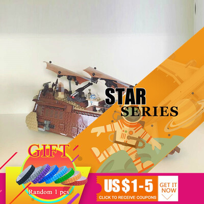 

05090 821Pcs Star Series War The Jabbas Sail Barge Set Children Educational Building Blocks Compatible with 6210 Toys lepin