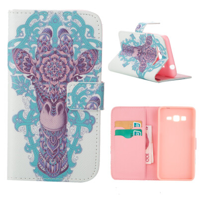

MOONCASE Case for Samsung Galaxy Grand Prime G530 Flip Leather Foldable Stand Feature Case Cover [Pattern series] /a04