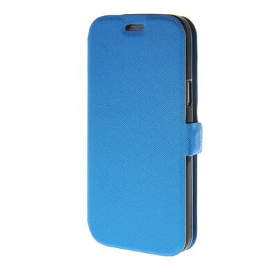 

MOONCASE Cross pattern Flip Pouch Leather Wallet Slim Stand чехол для Samsung Galaxy S5 Mini Blue