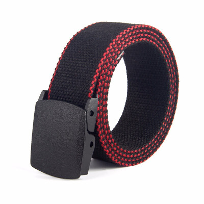 

Metal-free buckle belt striped canvas belt woven belt canvas belt casual cotton belt