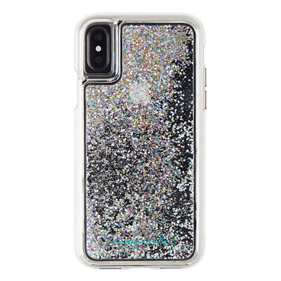 

CASE-MATE Apple iPhone XS X10 Universal Mobile Shell Transparent Fashion Womens Sandy Liquid Swimming Cover Rainbow Laser