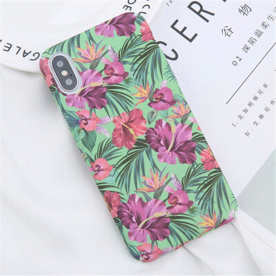 

Flower Phone Case Matte Rainbow Case For iPhone X 8 7 6 Plus