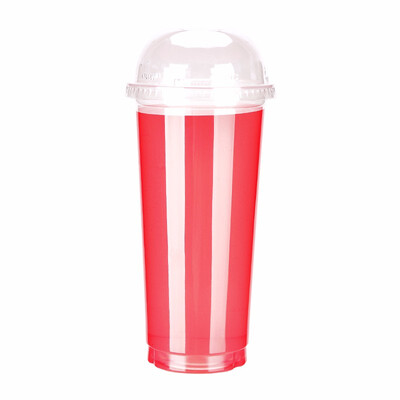 

OTOR 500ml660ml Disposable Juice Cups with Lids PP Clear Cup for Hot & Cold Drinks Iced Coffee Bubble Boba Smoothie 100pcs