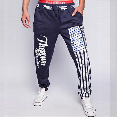 

Men's Jogger Pants Outdoors Joggers Men 2016 Fashion Letter Print Harem Pants Sweat Pants Men Trousers Sports wear