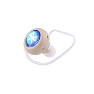 

Mini Portable Bluetooth V3.0 Stereo Earphone w/Handsfree Call-Blue+Beige