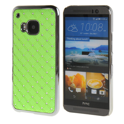 

MOONCASE HTC One М9 Футляр Роскошные Chrome горный хрусталь Bling Звезда Вернуться Дело Чехол для HTC One M9 Зеленый
