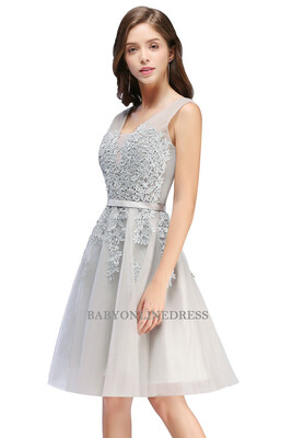 

Beautiful Lace Short Evening Dress Sexy Chiffon Homecoming Dresses 2018