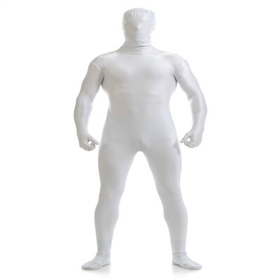 

Gesikai Mens Full Bodysuit Light Blue Spandex Lycra Zentai Suit Second Skin Tights Suit Mens Halloween Costumes