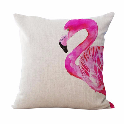 

18 18 inches 45 45cm Polyester Flamingo Cushion Cover Decorative Sofa Car Waist Square Pillow Case Pillowcase Home Bay Windo