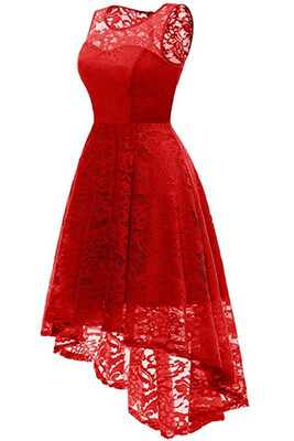 

2018 Women Floral Lace Bridesmaid Party Dress Short Prom Dress V Neck