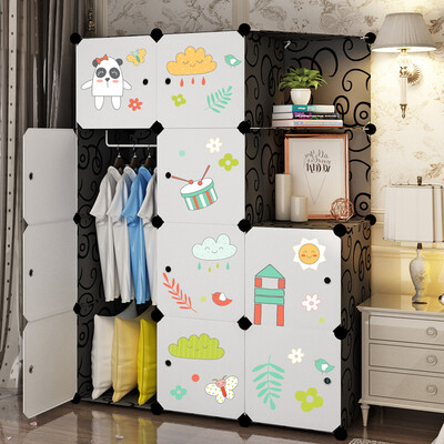 

ANERYA storage cabinet drawer plastic non-wood simple wardrobe closet childrens toy locker combination quilted storage box