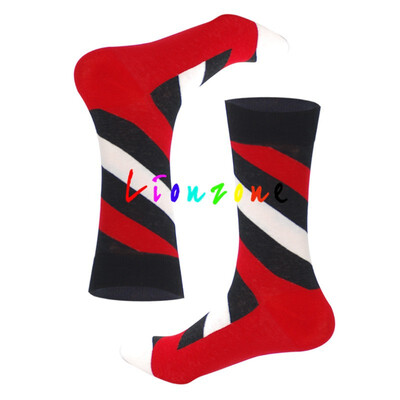 

LIONZONE 2018 New Arrived Happy Socks Neutral Lovers Crazy Striped Totem Crown And Letter Combed Cotton Socks