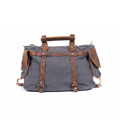 

Trendy Canvas Top-handle Bag Men Women Leather Messenger Bags High Quality Casual Handbags Brand Design Shoulder Bags