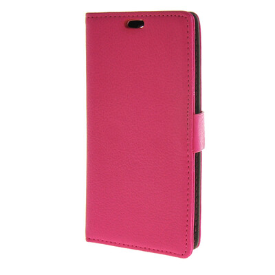 

MOONCASE Litch Skin Leather Card Slot Wallet Bracket Back чехол для LG Magna H520F H500F Hotpink