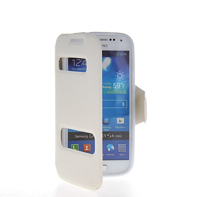 

MOONCASE Leather Side Flip Stand Shell Back Case Cover For Samsung Galaxy S4 Mini I9190 White