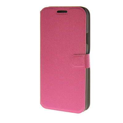 

MOONCASE Ultra thin matte surface Leather Wallet Flip Holster Pouch Stand Back чехол для Samsung Galaxy E5 Hot pink