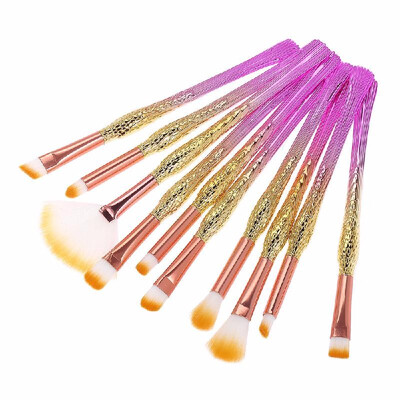 

Makeup Brushes Sponge 10Pcs Makeup Brush Set Nylon Hair Cosmetic Brushes Powder Foundation Eyeshadow Lip Brush Makeup Tools Make U