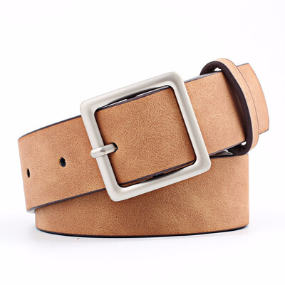 

Women Fashion And Leisure Popular And Retro Square buckle PU Youth Belt