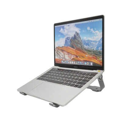 

Small aluminum alloy notebook bracket 5 file lifting computer radiator folding portable desktop increased frame protection cervical vertebra AF101 silver