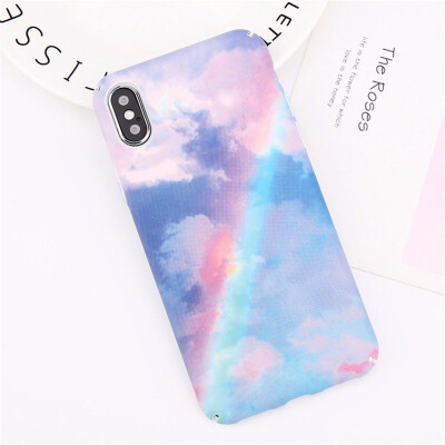 

Flower Phone Case Matte Rainbow Case For iPhone X 8 7 6 Plus