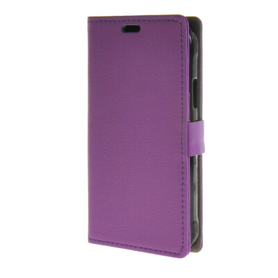 

MOONCASE Litch Skin Flip Leather Wallet Card Slot Stand Back Case Cover for Samsung Galaxy S6 Active G890 Purple