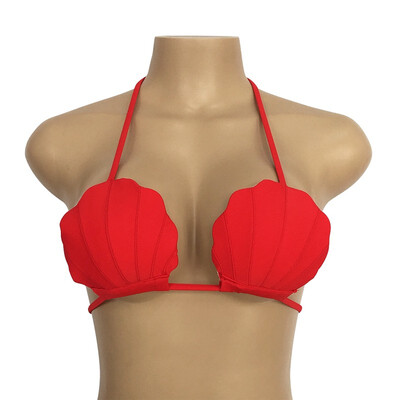 

2018 Fashion Shell Shape Sexy Womens Bra Strappy Bathing Bandage Bikini Top Bikini Swimwear
