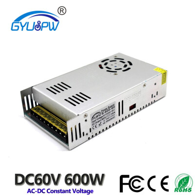 

Small Volume Single Output Switching Power Supply DC60V 10A 600W Transformers 110V 220V AC TO DC SMPS for LED Strip Lamp Light