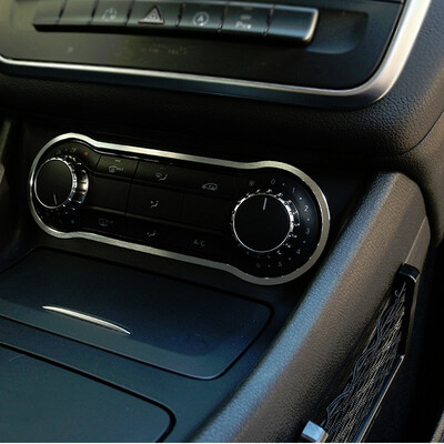

Car Aluminum Alloy Air Condition Panel Trim For Mercedes Benz GLA CLA 200 220 A180 B200 2014 2015 Accessory Car Styling