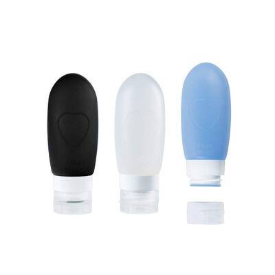 

iKiKin Silicone Travel Bottles set Leak Proof TSA Approved Squeezable Containers Set with Zipper Bag