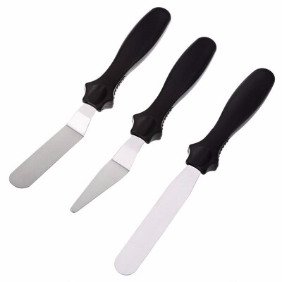 

3pcs Stainless Steel DIY Cake Cream Spread Decorating Smudge Tool