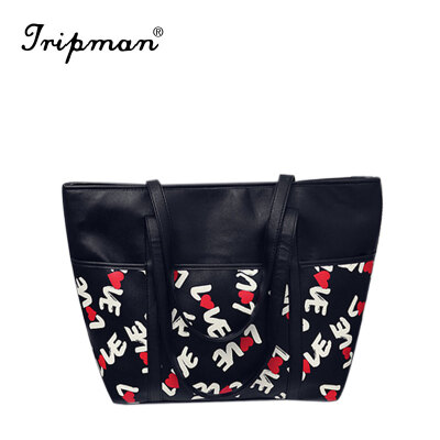 

Tripman Casual PU Leather Bags New 2016 Floral Women Handbags Printing Women Shoulder Bags Large Casual Tote Handbag