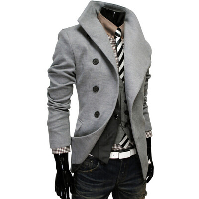 

Zogaa New Men's Woolen Coat Single-breasted Lapel