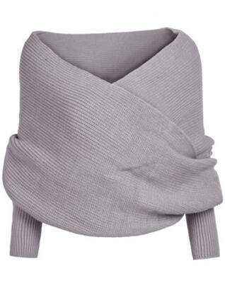 

Womens Winter Warm Soft Knitting Wool Sweater with Scarves