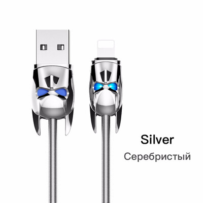 

HOCO Original Metal spring USB Cable unique appearance for iphone X 8 7 6 5 Fast Charging Cable for Apple Plug USB Charger Cable