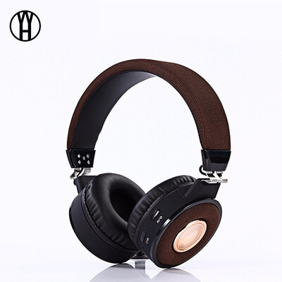 

WH BT018 Bluetooth Head-mounted headset music sport stereo retractable USB wireless headphone for xiaomi huawei samsung iphone