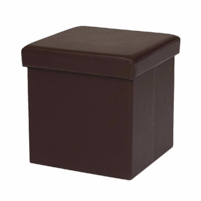 

IKAYAA Faux Leather Cube Sofa Folding Storage Ottoman Foot Stool Seat Footrest Storage Box Pouffe Home Furniture 1476 1496