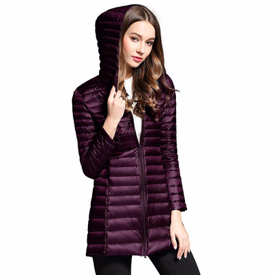 

light thin Down Jackets female Hoodie Outdoor sport Run Hiking wading Warm down jacket women