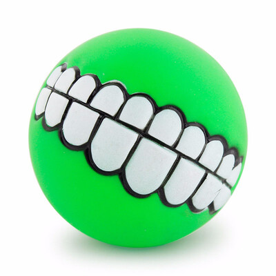 

Cntomlv Funny Pets Dog Puppy Cat Ball Teeth Toy PVC Chew Sound Dogs Play Fetching Squeak Toys Pet Supplies