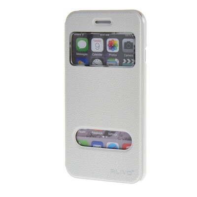 

MOONCASE ЧЕХОЛ ДЛЯ Apple iPhone 6 Plus ( 5.5 inch ) View Window Leather Flip Bracket Back Cover White