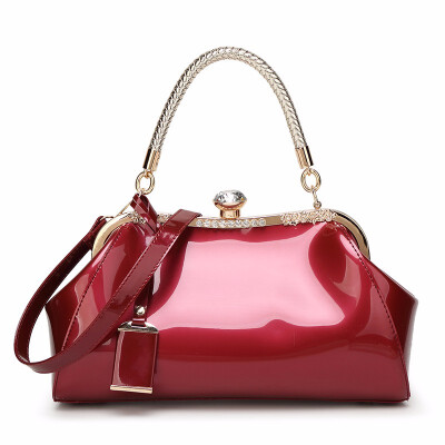

Fashion Women Evening Bag Bright Patent Leather Handbags Bride Tote Bag Women Wedding Handbag Party Banquet Brand Designer