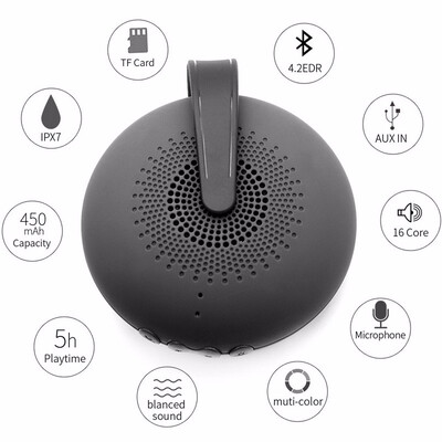 

Mini Outdoor IPX67 Waterproof Wireless Bluetooth Speaker support TF with hand-free&FM function