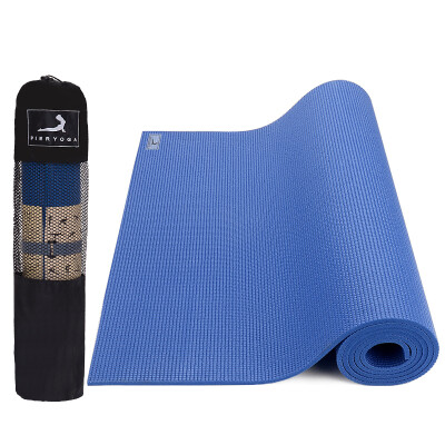 

Pil Yoga PVC6MM solid color non-slip yoga mat with blue backpack