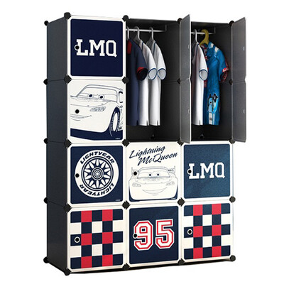 

Disney DISNEY sports day storage cabinet simple wardrobe various optional 12 door 8 grid 2 hanging standard resin plastic wardrobe adult baby child combination locker