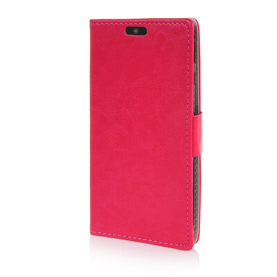 

MOONCASE Leather Wallet Flip Card Slot Pouch Stand Shell Back Case Cover for Motorola Moto Maxx XT1225 Hot pink