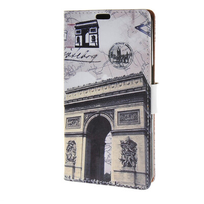 

MOONCASE чехол for Alcatel One Touch Flash OT-6042D Кожа флип кошелек стиль и Kickstand крышки случая [Cute Pattern] a05